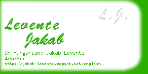 levente jakab business card
